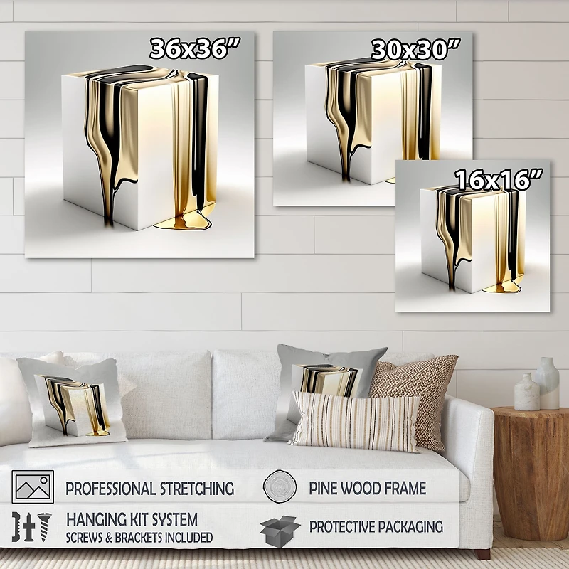 Black And Gold Cubic Expression I Wall Art