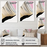 Minimalism Pink And Gold Cubic Fusion I Wall Art