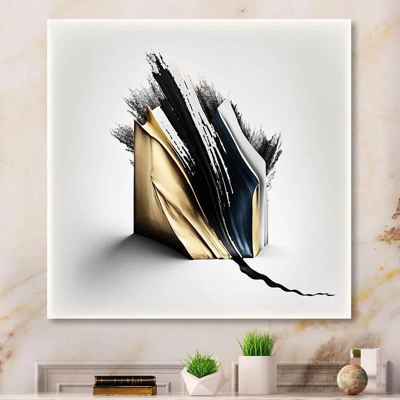 Black And Gold Cubic Expression VI Wall Art