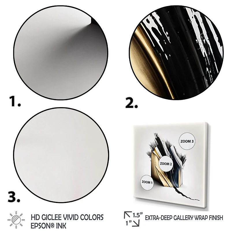 Black And Gold Cubic Expression VI Wall Art