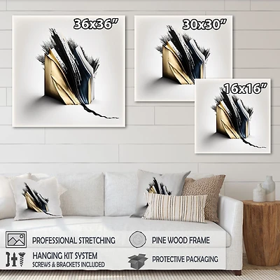 Black And Gold Cubic Expression VI Wall Art