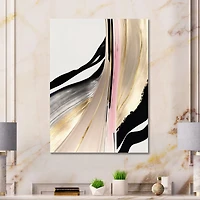Minimalism Pink And Gold Cubic Fusion VII Wall Art