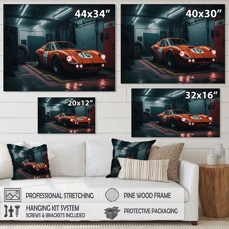 Orange Exotic Car Photography Wall Art