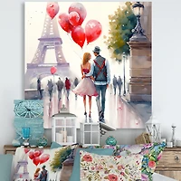 Couples Love Paris Wall Art