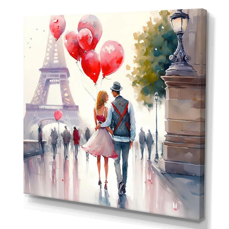 Couples Love Paris Wall Art
