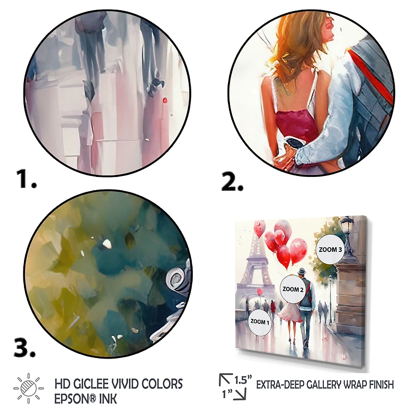Couples Love Paris Wall Art
