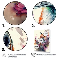 Cute Fox Floral Art Wall