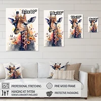 Cute Giraffe Floral Art I Wall