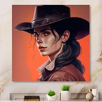 Western Cow Girl Wall Art