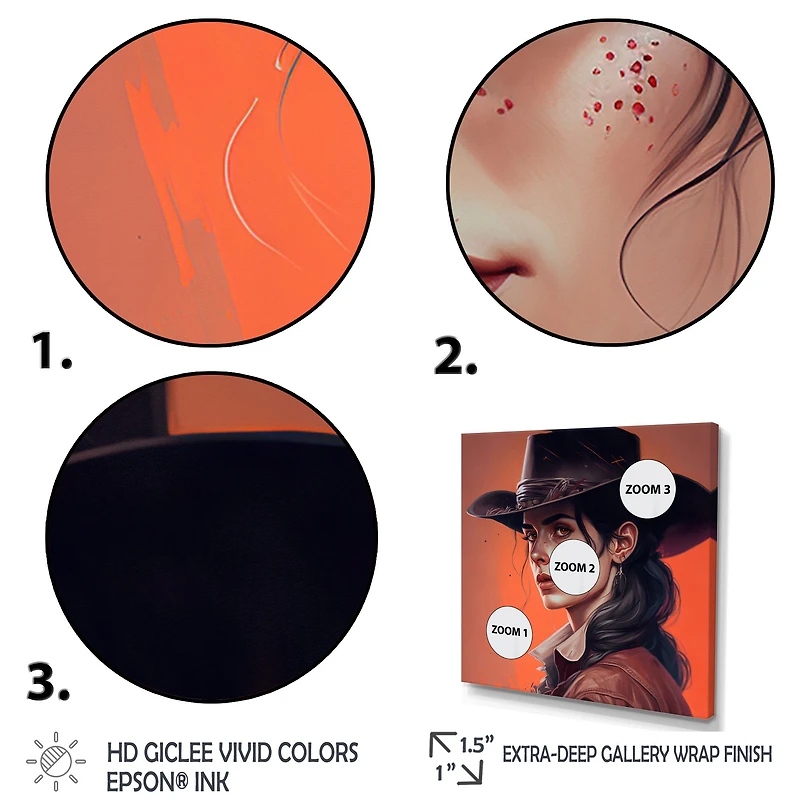 Western Cow Girl Wall Art