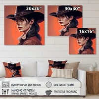 Western Cow Girl Wall Art