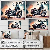 Motorcycle Parked The Desert I Wall Art