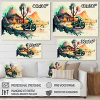 Motocycle On The Side Of Road Wall Art