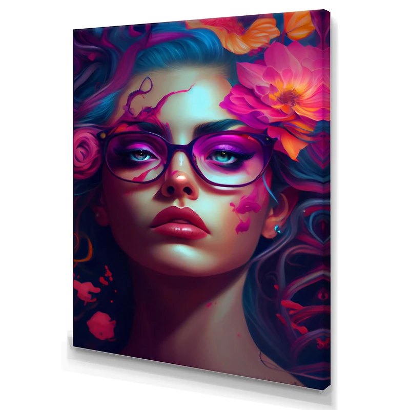 Woman With Blue Hair Wall Art