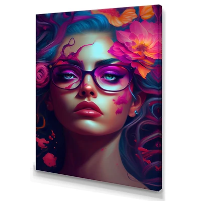 Woman With Blue Hair Wall Art