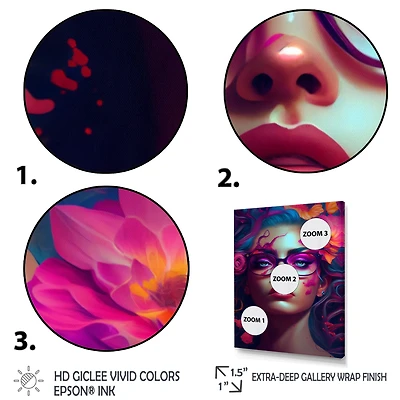 Woman With Blue Hair Wall Art