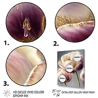 Cream And Purple Tulip Wall Art