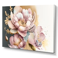 Pink And Gold Orchid Flower Wall Art