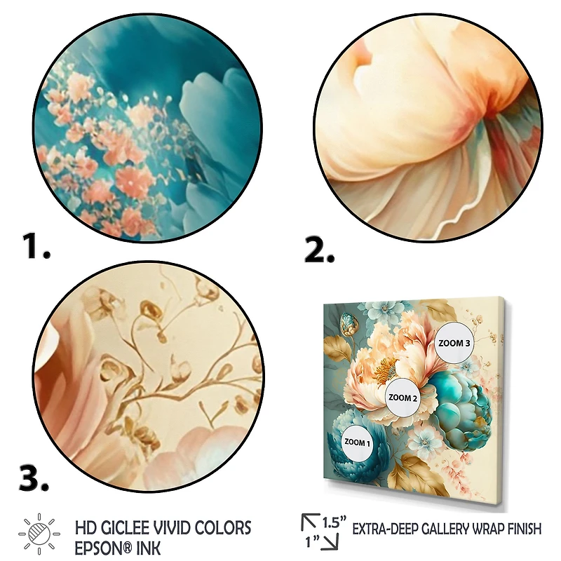Multi-Color Blooming Flowers V Wall Art