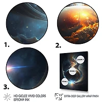 Deep Space Planet Fusion IV Wall Art