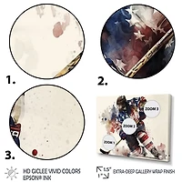 Usa Hockey Player Action Wall Art