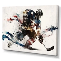 Usa Hockey Player Action VI Wall Art