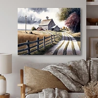 Calm Red Barn Spring VII Wall Art