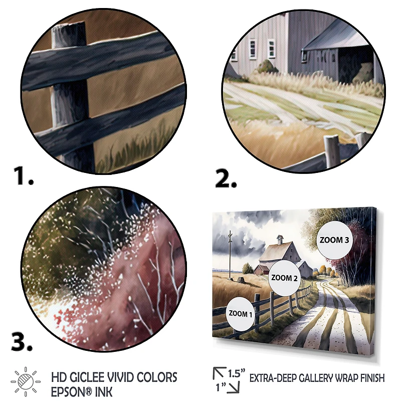 Calm Red Barn Spring VII Wall Art