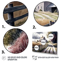 Calm Red Barn Spring VII Wall Art