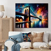Colorful Brooklyn Bridge Wall Art