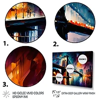 Colorful Brooklyn Bridge Wall Art