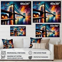 Colorful Brooklyn Bridge Wall Art