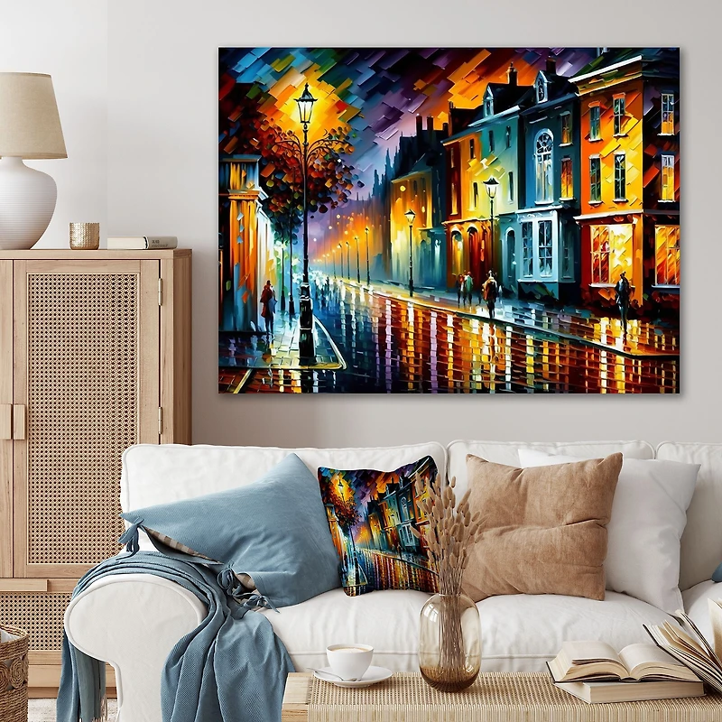 Colorful City Vibrant Radiant Wall Art
