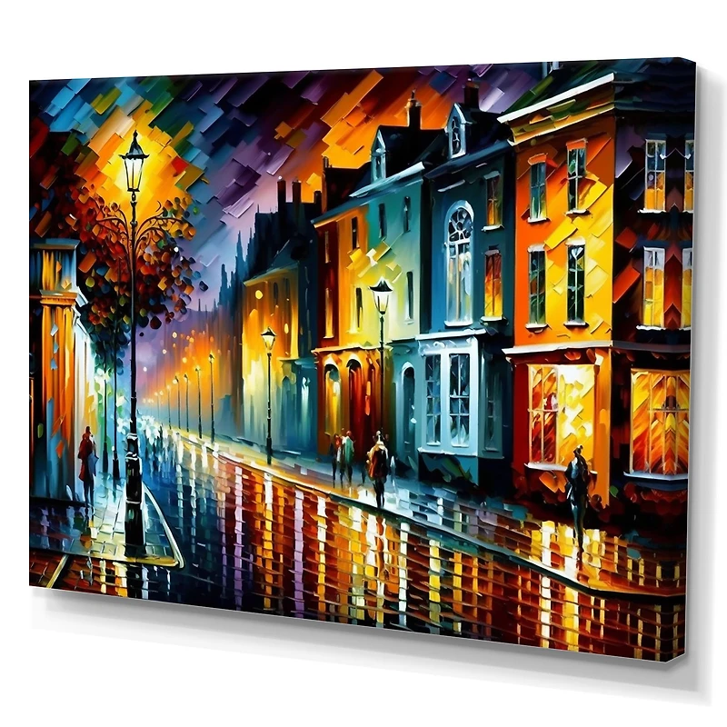 Colorful City Vibrant Radiant Wall Art