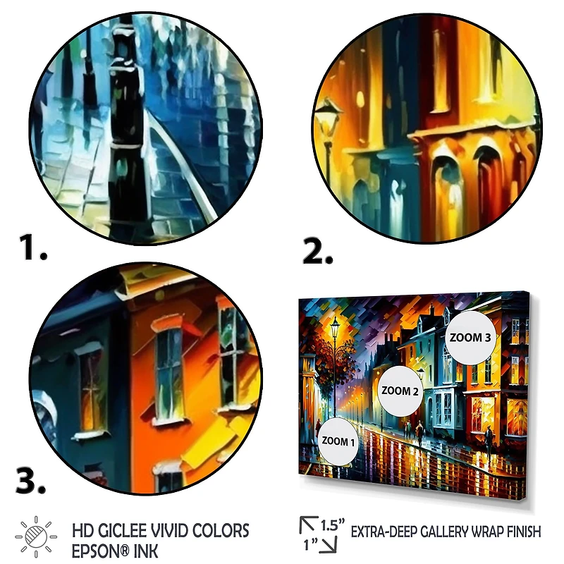 Colorful City Vibrant Radiant Wall Art