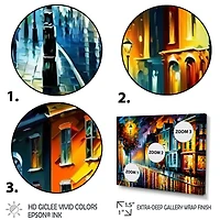 Colorful City Vibrant Radiant Wall Art