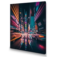 Futuristic New York City Neon Wall Art
