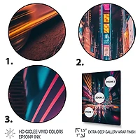 Futuristic New York City Neon Wall Art