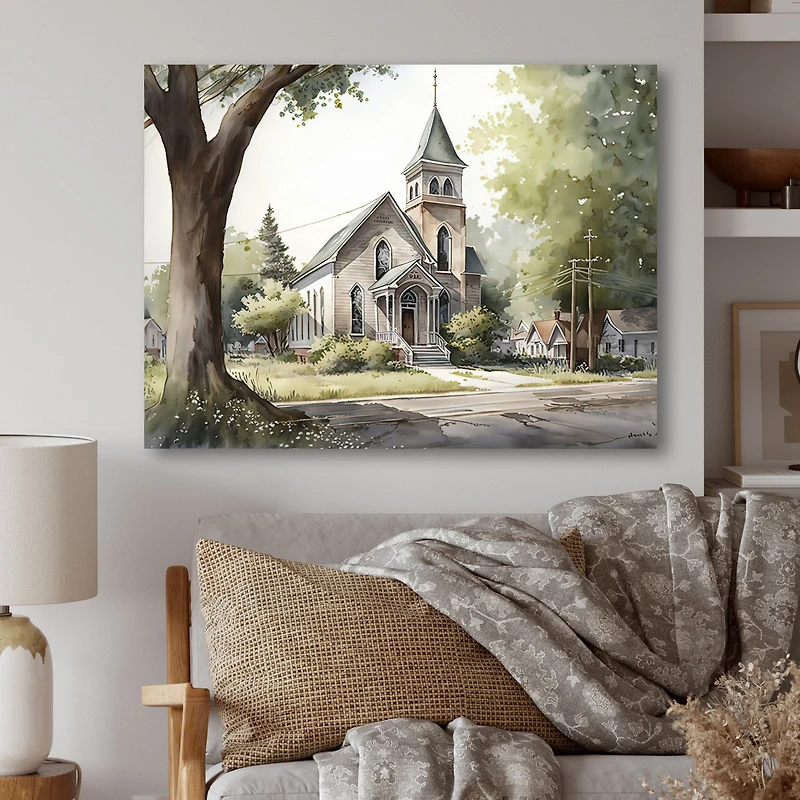 Monochome Yellow And Grey Farm Wall Art