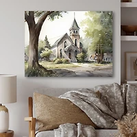 Monochome Yellow And Grey Farm Wall Art