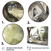 Monochome Yellow And Grey Farm Wall Art