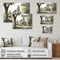 Monochome Yellow And Grey Farm Wall Art