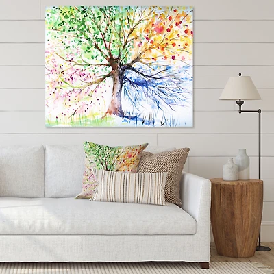 Toile imprimée « Four Seasons Tree »