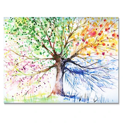 Toile imprimée « Four Seasons Tree »