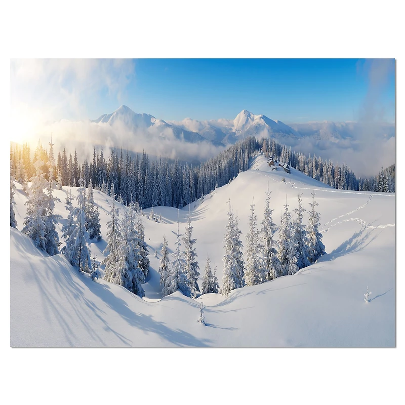 Winter Mountains Panorama  Wall Art