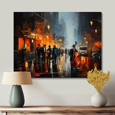 Scène musicale jazz vibrante « Harlem Jazz City »