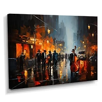 Scène musicale jazz vibrante « Harlem Jazz City »