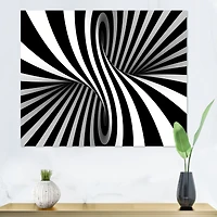 Black and White Spiral Digital Canvas Art Print