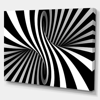 Toile imprimée « Black and White Spiral »