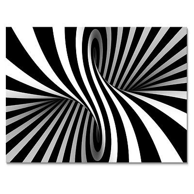 Toile imprimée « Black and White Spiral »